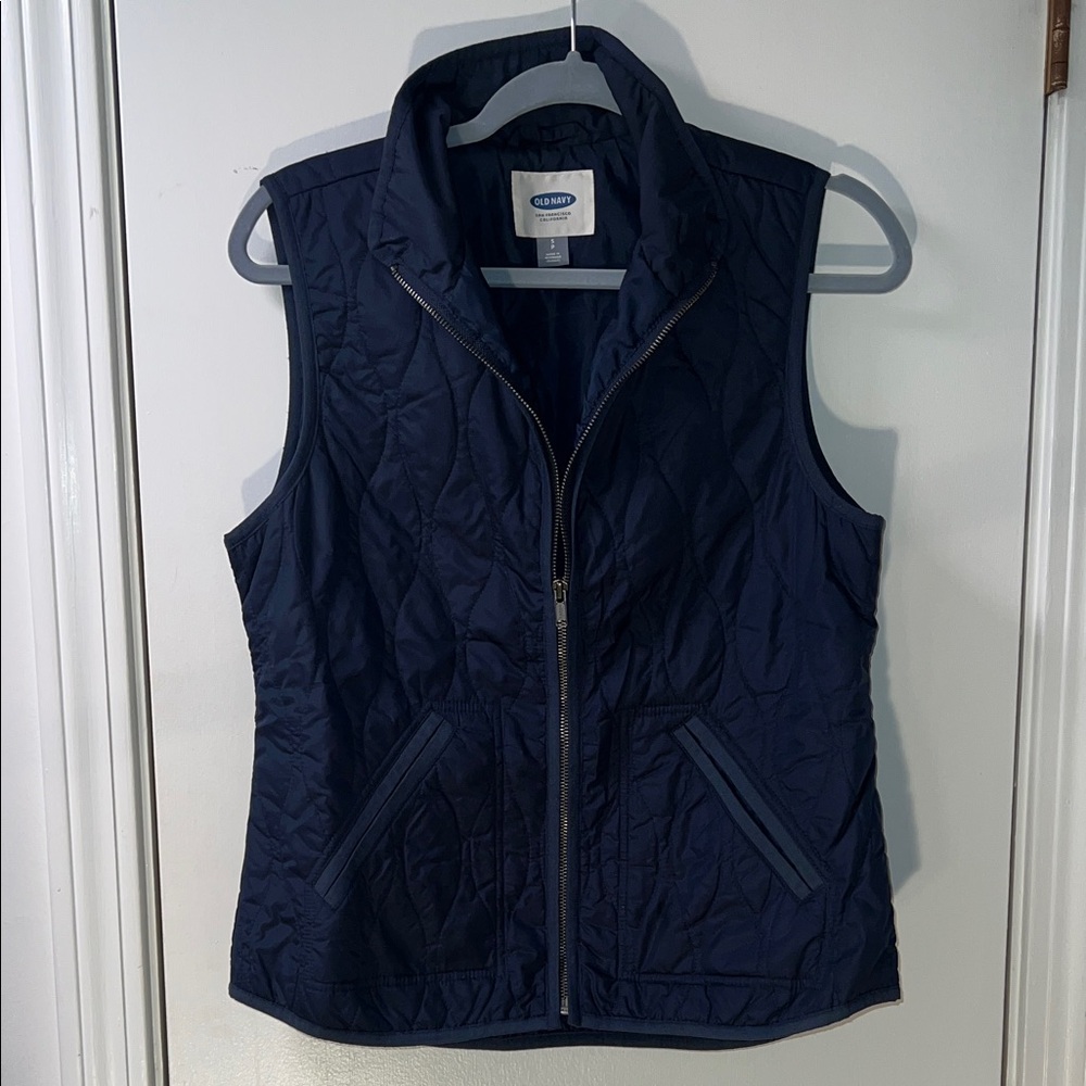 Old Navy Dark Blue Quilted Vest